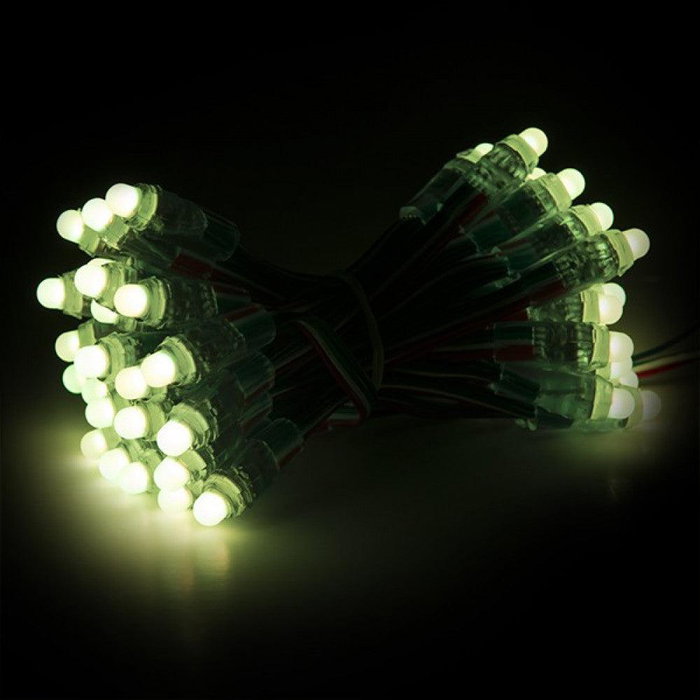 Epistar Pixel LED 0.3W 6Lm 12Mm RGB (Cadena 50 Unidades) DE-PIX-12-RGB