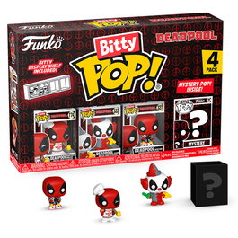 Funko Bitty POP Marvel Blister 4 Figuras Deadpool Master con Figura Misteriosa Rara o Hiperrara