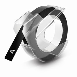 Dymo Cinta de Etiquetas 3D 9 mm x 3 m Negro Brillante