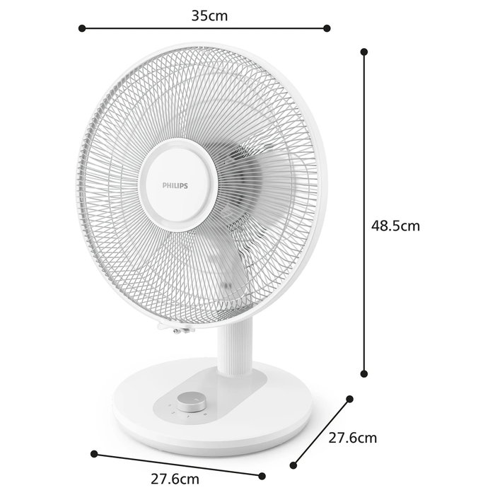 Philips Ventilador de sobremesa 1000 Series, Blanco Philips Ventilador de sobremesa 1000 Series, Blanco