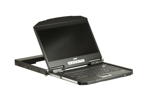 Aten CL3700NW Consola de Rack 18.5" Full HD (1920x1080) 1U, Metal y Plástico Negro, con Puertos HDMI y USB