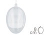 Innspiro Pack de 12 huevos de plástico transparente de 8 cm para colgar