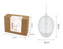 Innspiro Pack de 12 huevos de plástico transparente de 8 cm para colgar