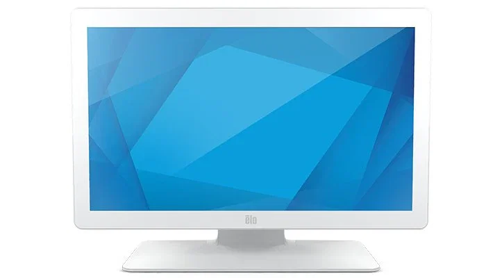 Elo Touch Solutions Monitor táctil 2203LM 21.5" (54.6 cm) Full HD 1080p LCD, color blanco, 10 puntos táctiles, HDMI, altavoces 2W, montaje VESA