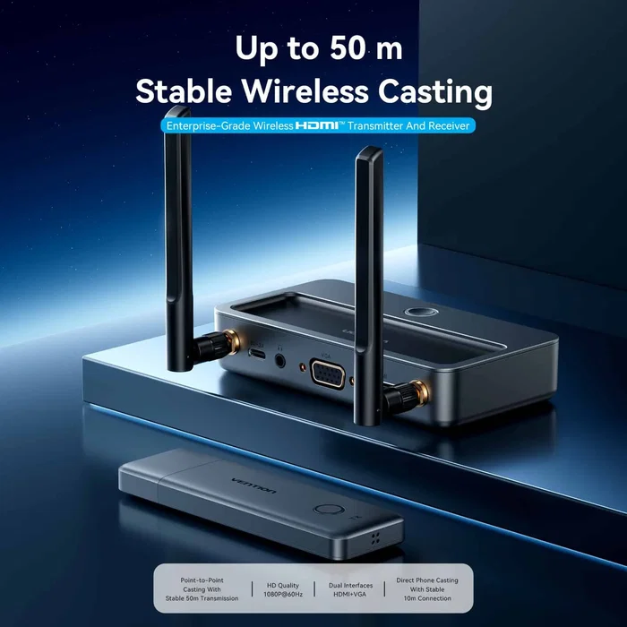 Vention Adaptador de vídeo inalámbrico HDMI ADTH0 Gris