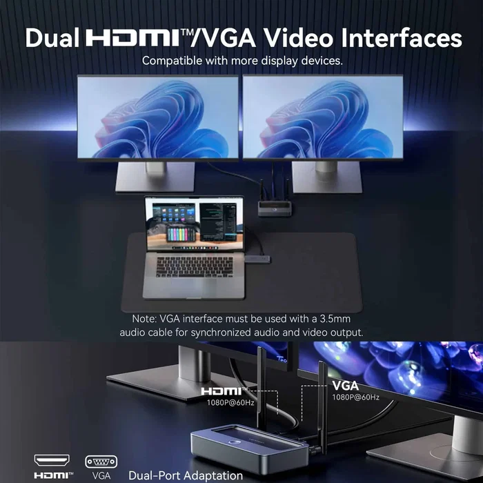 Vention Adaptador de vídeo inalámbrico HDMI ADTH0 Gris