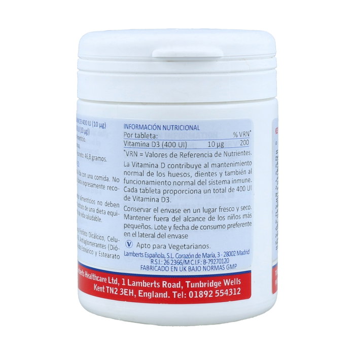 Lamberts Vitamina D3 400 UI 120 cápsulas Lamberts Vitamina D3 400 UI 120 cápsulas