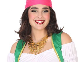 Collar Monedas Doradas Carnaval Mujer Adulto Temática Árabes