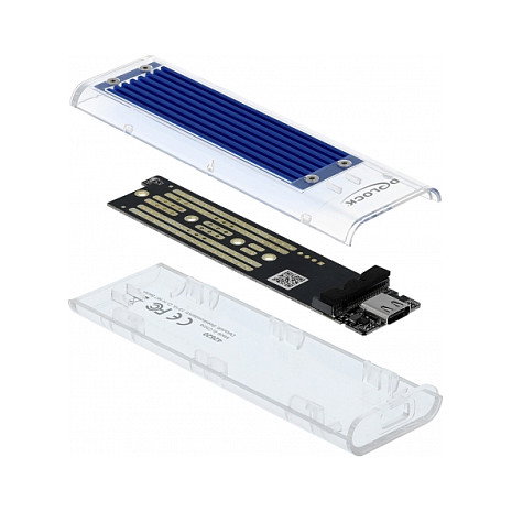 DeLOCK 42620 Carcasa externa para M.2 NVMe PCIe SSD transparente Azul