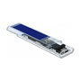 DeLOCK 42620 Carcasa externa para M.2 NVMe PCIe SSD transparente Azul