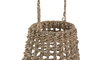 DKD Home Decor Portavelas Seagrass Cristal Natural 25x25x50