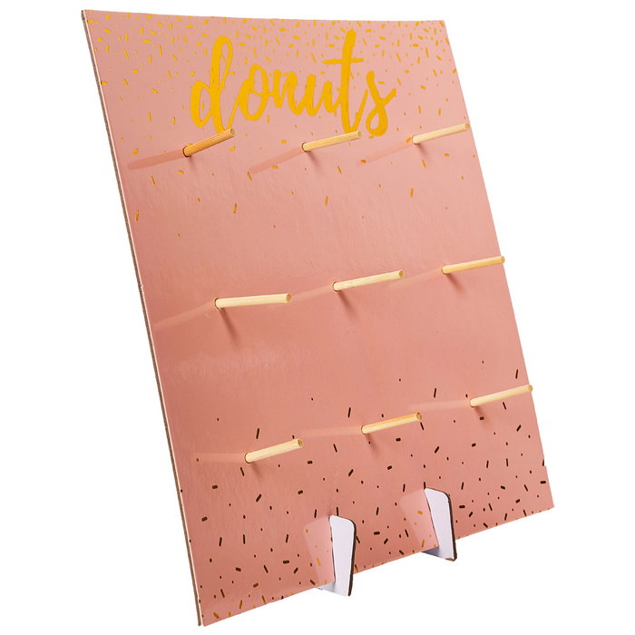 Party Time Mural-Presentador 9 Donuts Ideal para Fiestas y Cumpleaños 34x34 cm