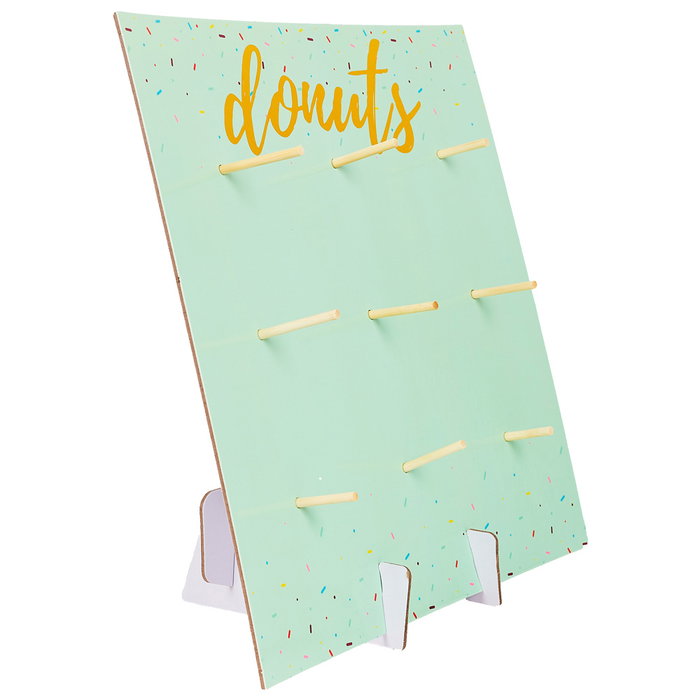 Party Time Mural-Presentador 9 Donuts Ideal para Fiestas y Cumpleaños 34x34 cm