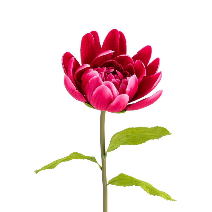 Flor Loto Fucsia Artificial Decoración 32 X 32 X 100 cm (Set de 2)