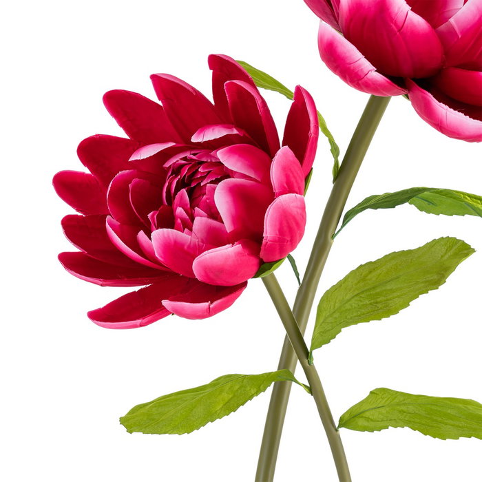 Flor Loto Fucsia Artificial Decoración 32 X 32 X 100 cm (Set de 2)