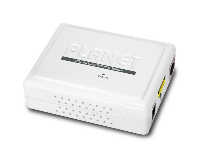 Planet POE-161S 802.3at Gigabit PoE Splitter, Salida 5V/12V DC, 10/100/1000Mbps