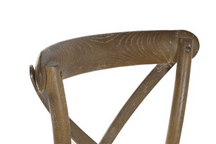 DKD Home Decor Silla Alpino Olmo y Ratan Envejecido 52.5 x 88 x 50 cm (2 Unidades)