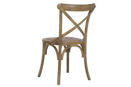 DKD Home Decor Silla Alpino Olmo y Ratan Envejecido 52.5 x 88 x 50 cm (2 Unidades)
