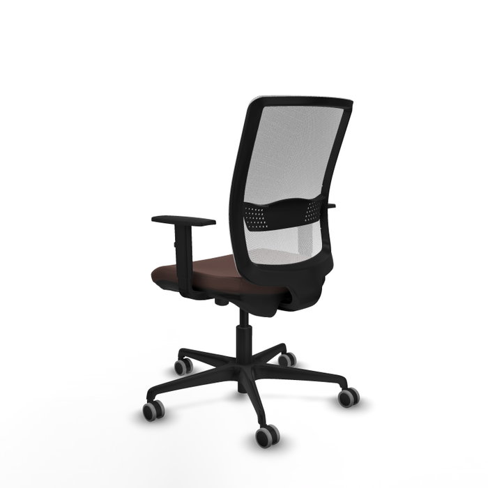 PIQUERAS Y CRESPO Silla de oficina Haches Marrón oscuro y Blanco