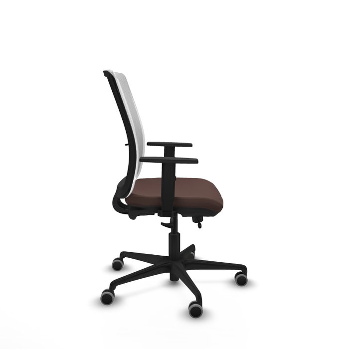 PIQUERAS Y CRESPO Silla de oficina Haches Marrón oscuro y Blanco