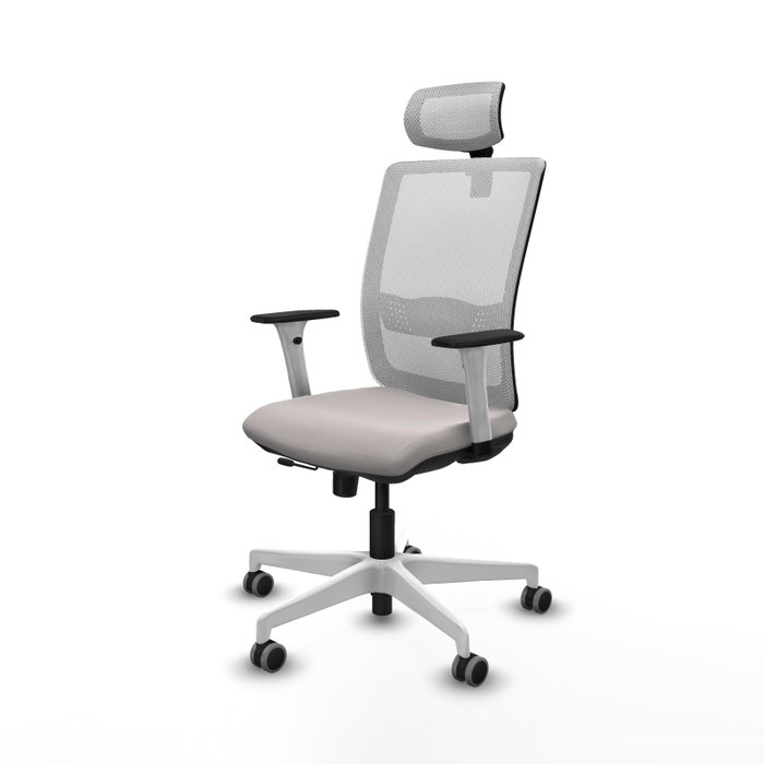 PIQUERAS Y CRESPO Silla de oficina Haches Blanco con mecanismo Sincro/Traslack