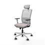 PIQUERAS Y CRESPO Silla de oficina Haches Blanco con mecanismo Sincro/Traslack