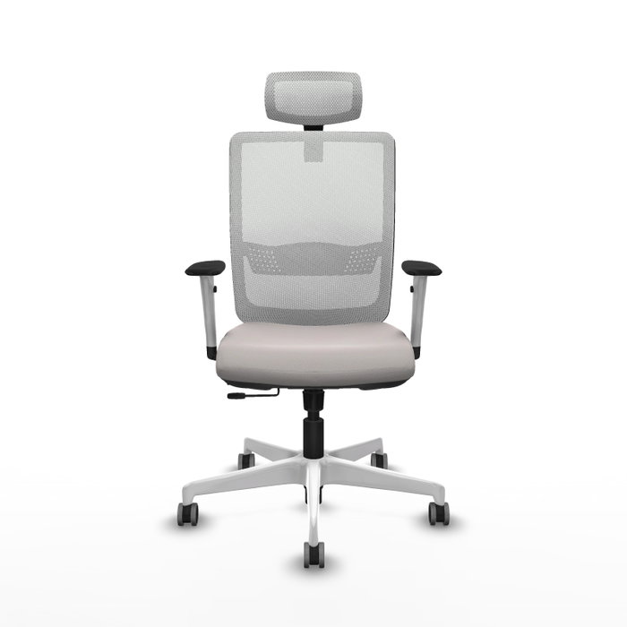 PIQUERAS Y CRESPO Silla de oficina Haches Blanco con mecanismo Sincro/Traslack