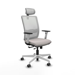 PIQUERAS Y CRESPO Silla de oficina Haches Blanco con mecanismo Sincro/Traslack