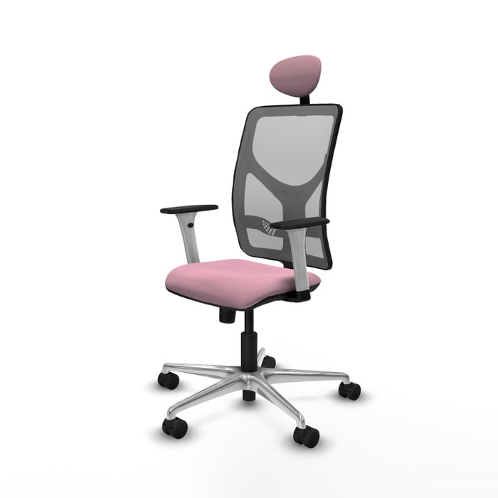 PIQUERAS Y CRESPO Silla de oficina Motilla con Mecanismo Sincro, Rosa y Gris PIQUERAS Y CRESPO Silla de oficina Motilla con Mecanismo Sincro, Rosa y Gris