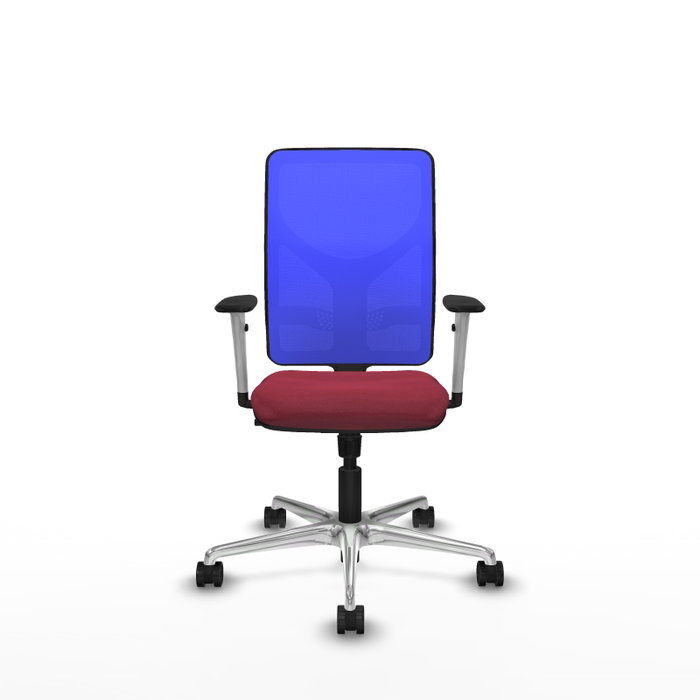 PIQUERAS Y CRESPO Silla de oficina Motilla con mecanismo Sincro, Tela Granate y Malla Azul PIQUERAS Y CRESPO Silla de oficina Motilla con mecanismo Sincro, Tela Granate y Malla Azul