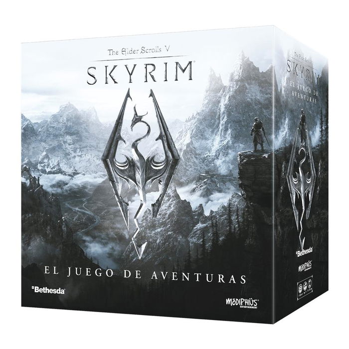 Modiphius - The Elder Scrolls V: Skyrim - El Juego de Aventuras | Juego de Mesa Narrativo Cooperativo | 1-4 Jugadores | Aventuras en Mesa | Edad +14 | Español
