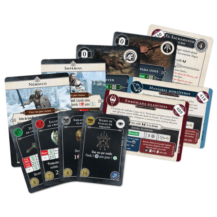 Modiphius - The Elder Scrolls V: Skyrim - El Juego de Aventuras | Juego de Mesa Narrativo Cooperativo | 1-4 Jugadores | Aventuras en Mesa | Edad +14 | Español