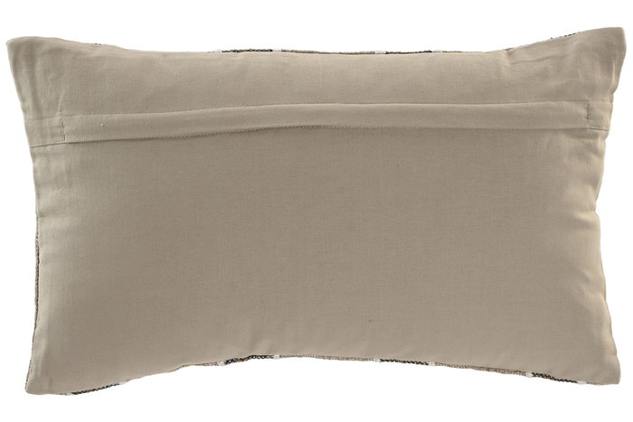 DKD Home Decor Cojin Tradicional India Lino Gris Claro Beige 30 x 50 cm (2 Unidades)