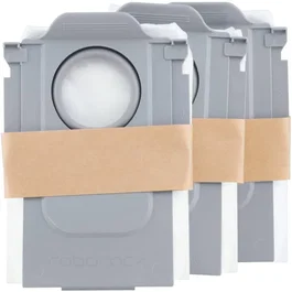 Roborock AAARA26963 - Paquete de 3 Bolsas de Polvo para Aspirador Robot, Compatible con Modelos QREVO y SAROS, Color Blanco