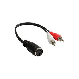 GoodConnections Adaptador de Audio Alcasa AD-2CS5B con 2 x RCA y DIN 5-pin