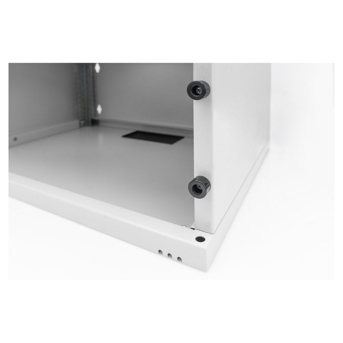 Digitus Gabinete de Pared Rack SOHO 4HE 241x540x400 mm Gris, Estructura Acero, Puerta Frontal de Cristal, Capacidad 60 kg, IP20, Incluye Kit de Montaje