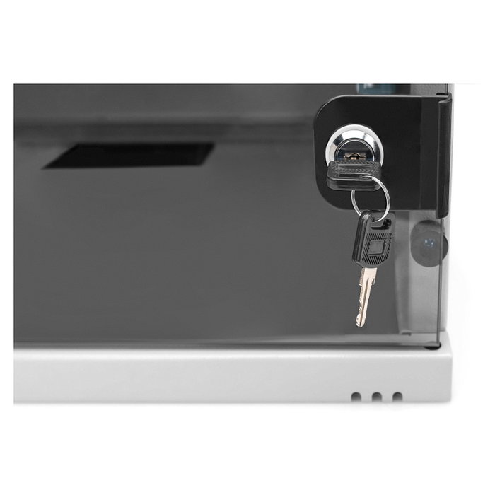 Digitus Gabinete de Pared Rack SOHO 4HE 241x540x400 mm Gris, Estructura Acero, Puerta Frontal de Cristal, Capacidad 60 kg, IP20, Incluye Kit de Montaje