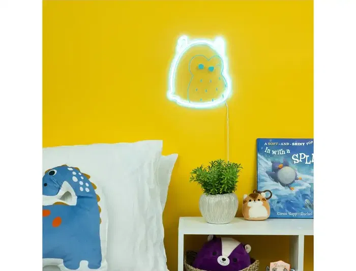 Wondee Squishmallow Winston Lampara Neon Azul 21.5 x 19.5 cm