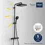 Grohe 266962431 Columna de ducha termostática Vitalio Comfort 250, Ahorro de agua, Negro mate