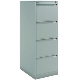 Bisley BS1643 Archivador Metálico Premium 4 Cajones Folio Carpetas Colgantes Multiformato Fondo 62 cm Gris