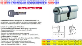 IFAM Cilindro M EUROPERFIL SEGURID.M3535S NQ R15 ANTISNAP