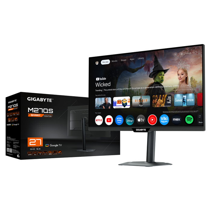 Gigabyte M27QS Monitor Gaming 27'' QHD 180Hz Negro Gigabyte M27QS Monitor Gaming 27'' QHD 180Hz Negro