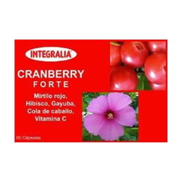 Integralia Cranberry Forte 60 cápsulas - Suplemento con vitamina C, minerales y antioxidantes