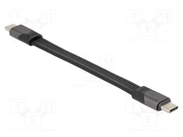 DeLOCK Cable plano USB Type-C a USB Type-C 40 Gbps 100 W 15 cm 80099