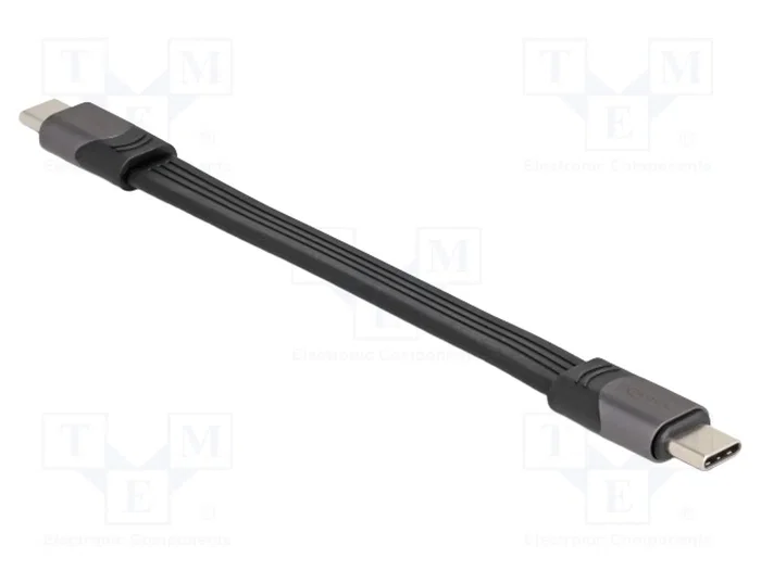 DeLOCK Cable plano USB Type-C a USB Type-C 40 Gbps 100 W 15 cm 80099 DeLOCK Cable plano USB Type-C a USB Type-C 40 Gbps 100 W 15 cm 80099