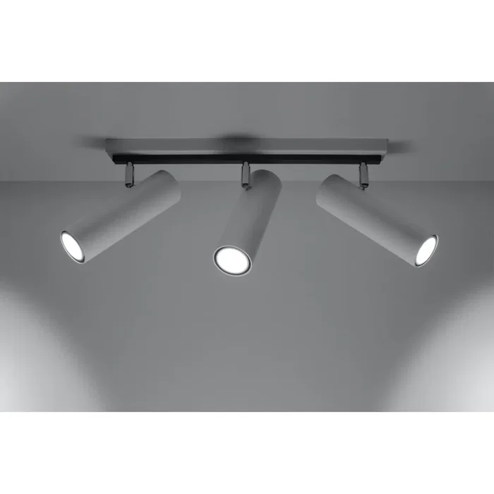 DIREZIONE Lámpara de Techo Direzione-1 [SOL-SL.0497] - Diseño Original en Forma de Cilindro, Color Blanco Clásico y Universal para Apartamento u Oficina