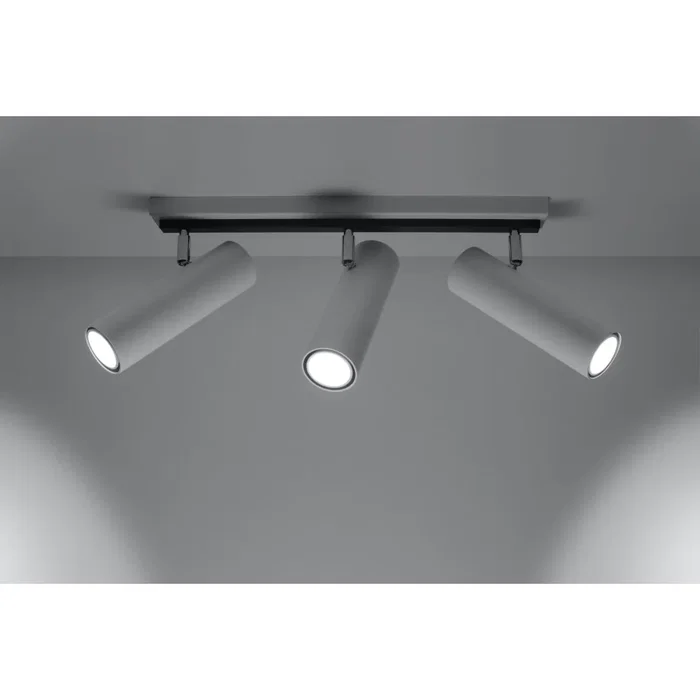 DIREZIONE Lámpara de Techo Direzione-1 [SOL-SL.0497] - Diseño Original en Forma de Cilindro, Color Blanco Clásico y Universal para Apartamento u Oficina