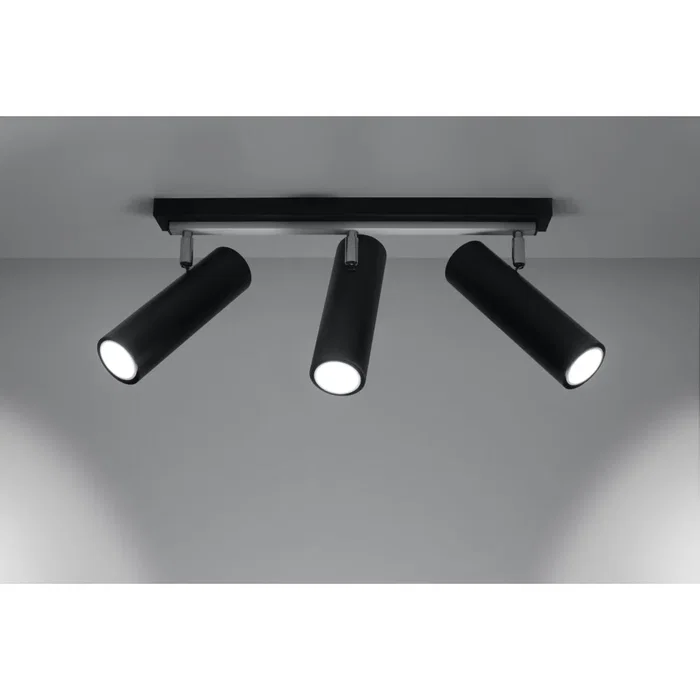 DIREZIONE Lámpara de Techo Direzione-1 [SOL-SL.0497] - Diseño Original en Forma de Cilindro, Color Blanco Clásico y Universal para Apartamento u Oficina