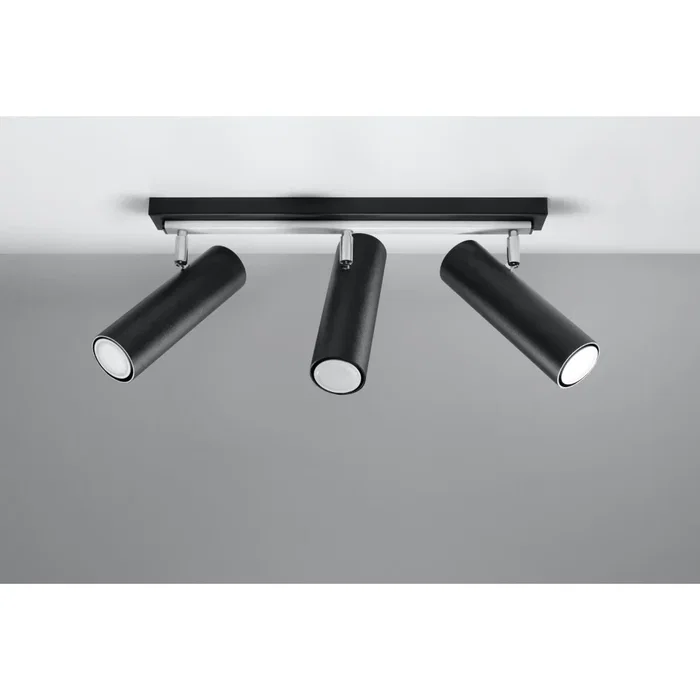 DIREZIONE Lámpara de Techo Direzione-1 [SOL-SL.0497] - Diseño Original en Forma de Cilindro, Color Blanco Clásico y Universal para Apartamento u Oficina