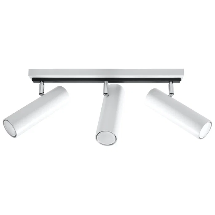 DIREZIONE Lámpara de Techo Direzione-1 [SOL-SL.0497] - Diseño Original en Forma de Cilindro, Color Blanco Clásico y Universal para Apartamento u Oficina